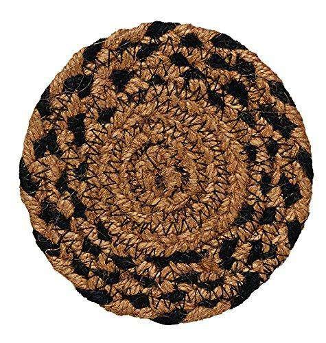 Braided Ebony Chair Pad, Coaster, Trivet & Placemat - The Fox Decor