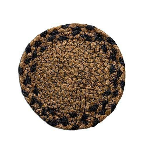 Braided Ebony Chair Pad, Coaster, Trivet & Placemat - The Fox Decor