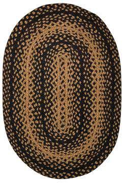 Braided Ebony Rug - Oval & Heart Shape - The Fox Decor