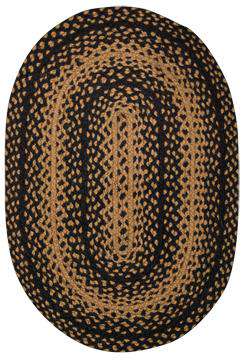 Braided Ebony Rug - Oval & Heart Shape rugs The Fox Decor 20x30 inch 