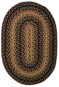 Thumbnail for Braided Ebony Rug - Oval & Heart Shape rugs The Fox Decor 20x30 inch 