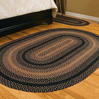 Thumbnail for Braided Ebony Rug - Oval & Heart Shape - The Fox Decor