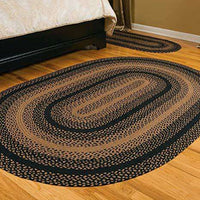 Thumbnail for Braided Ebony Rug - Oval & Heart Shape rugs The Fox Decor 36x60 inches (3x5) 