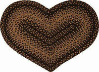 Thumbnail for Braided Ebony Rug - Oval & Heart Shape - The Fox Decor