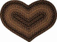 Thumbnail for Braided Ebony Rug - Oval & Heart Shape rugs The Fox Decor 
