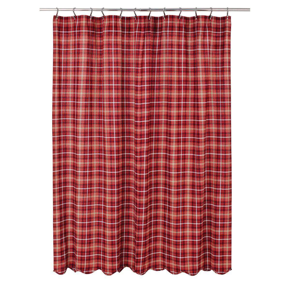Braxton Scalloped Shower Curtain 72"x72" curtain VHC Brands 