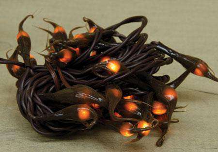 Brown Silicone Teeny Lights, Brown Cord, 35ct Light Strands CWI+ 