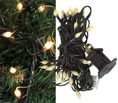 Brown Silicone Teeny Lights, Brown Cord, 35ct Light Strands CWI+ 