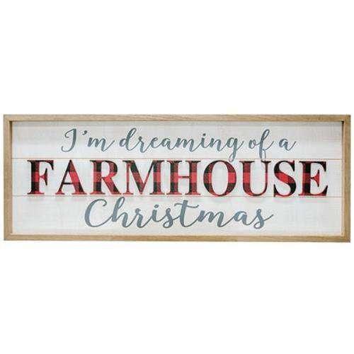 ^Buffalo Check Farmhouse Christmas Sign - The Fox Decor