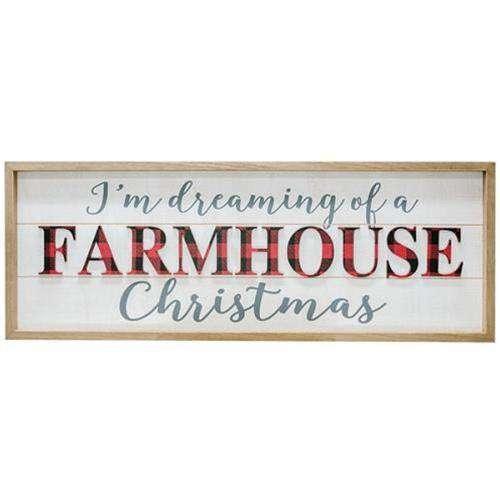 ^Buffalo Check Farmhouse Christmas Sign Wall CWI+ 