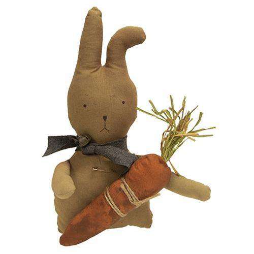 Bunny with Fabric Carrot, 13" Country Dolls & Chairs CWI+ 