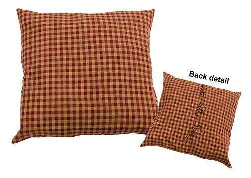 Burgundy Check Euro Sham Bedding CWI+ 