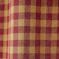 Thumbnail for Burgundy Check Panels Farmhouse Curtains 2/Set - The Fox Decor