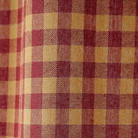 Thumbnail for Burgundy Check Panels Farmhouse Curtains 2/Set curtains CWI Gifts 