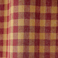Thumbnail for Burgundy Check Panels Farmhouse Curtains 2/Set curtains CWI Gifts 