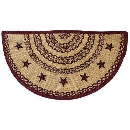 Burgundy Farmhouse Half Rug - The Fox Decor