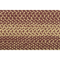 Burgundy Tan Jute Rug Rectangular VHC Brands - The Fox Decor