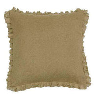 Thumbnail for Burlap Natural Fringed Pillow, 16