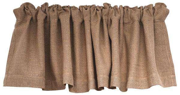 Burlap Natural Valance Curtain 16x72 - The Fox Decor