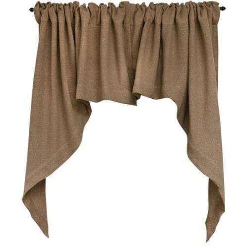 Burlap Swag Primitive Curtain curtains CWI Gifts 