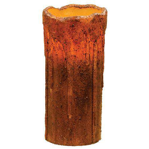 Burnt Mustard Drip Timer Pillar, 7" Pillars/Tealights/Votives CWI+ 