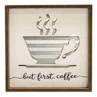 Thumbnail for But First Coffee Metal Cutout Framed Sign - The Fox Decor