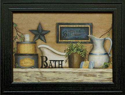 Buttermilk Bath Framed Print Country Prints CWI+ 