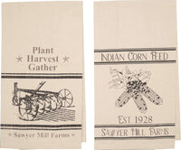 Thumbnail for Sawyer Mill Charcoal Plow & Corn Muslin Unbleached Natural Tea Towel Set of 2 19x28 VHC Brands - The Fox Decor