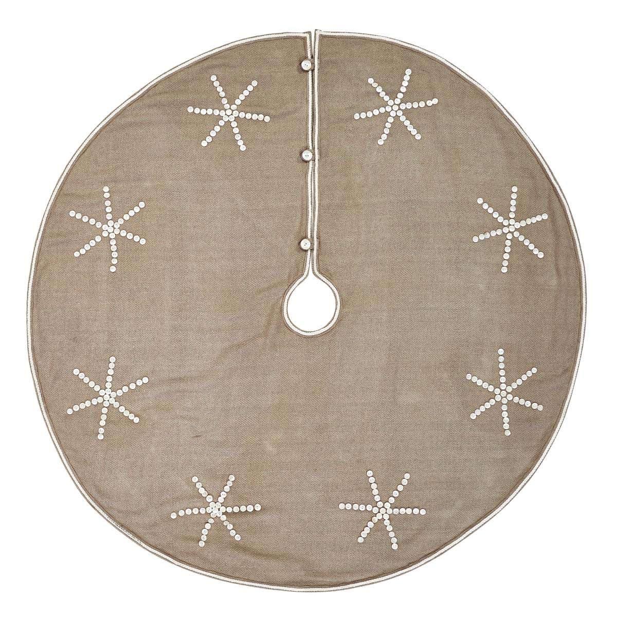 Pearlescent Christmas Tree Skirt 55 VHC Brands - The Fox Decor