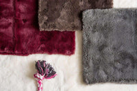 Thumbnail for Cage Liner Faux Fur Cranberry Lg - The Fox Decor