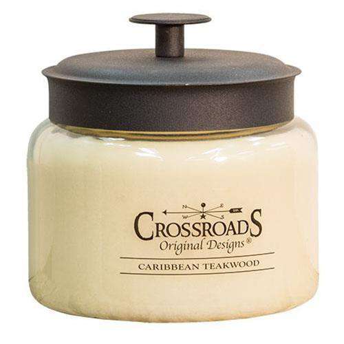 Caribbean Teakwood Jar Candle, 48oz Candles and Scents CWI+ 