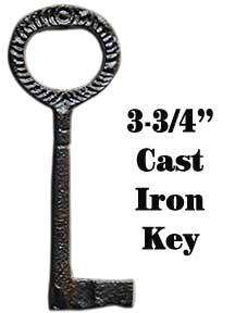 Cast Iron Skeleton Key 3.75" Wall Decor CWI+ 