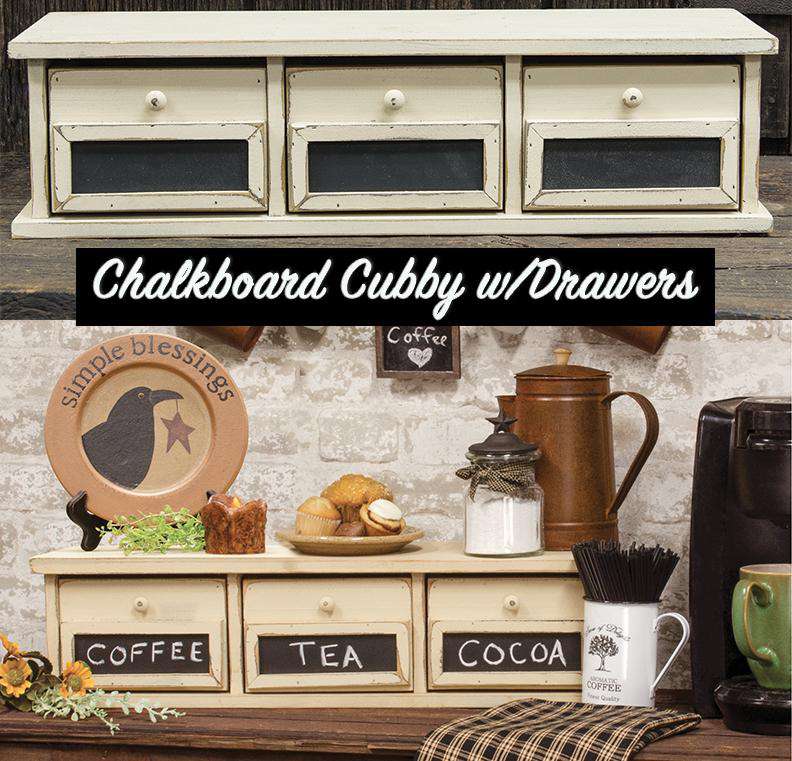 Chalkboard Cubby w/3 Drawers Office CWI+ 