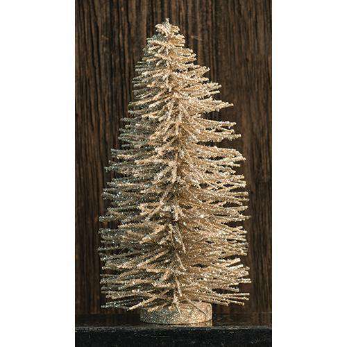 Champagne Glitter Tree, 14" - The Fox Decor