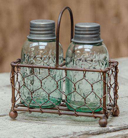 Chicken Wire Caddy W/Shakers Baskets CWI+ 