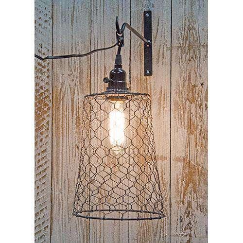 Chicken Wire Pendant w/Light Fixture - The Fox Decor