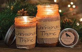 Christmas Thyme Jar Candle, 16oz - The Fox Decor