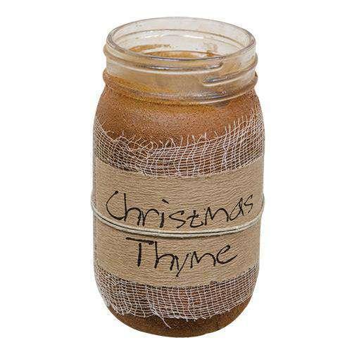 Christmas Thyme Jar Candle, 16oz - The Fox Decor