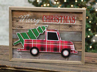 Thumbnail for Christmas Truck Framed Sign Wall CWI+ 