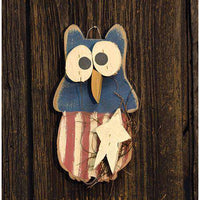 Thumbnail for Chunky Americana Patriotic Owl Tabletop & Decor CWI+ 