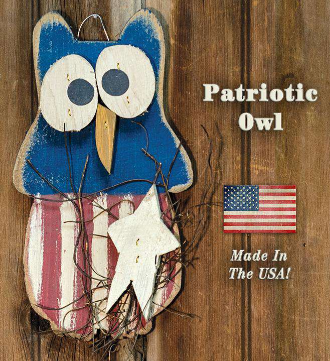 Chunky Americana Patriotic Owl Tabletop & Decor CWI+ 