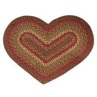 Cinnamon Braided Heart Rug - The Fox Decor