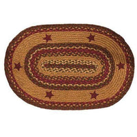 Thumbnail for Cinnamon Star Braided Oval Rug, 20x30 - The Fox Decor