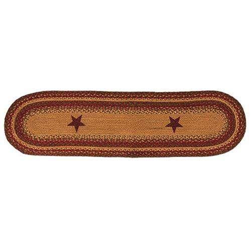 Cinnamon Star Braided Runner, 13x48 Tabletop CWI+ 