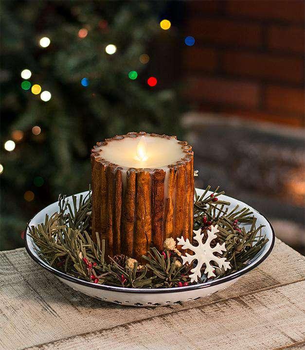 Cinnamon Stick Luminara Candle, 4x5 - The Fox Decor