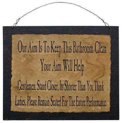 Clean Bathroom Sign - The Fox Decor