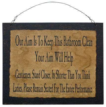 Clean Bathroom Sign - The Fox Decor