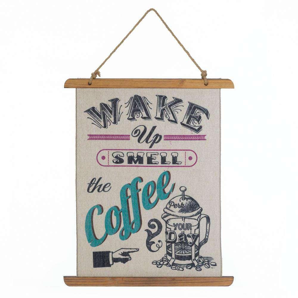 Coffee Perk Up Linen Wall Art - The Fox Decor