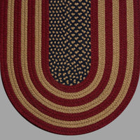 Thumbnail for Colonial Rustic American Flag Braided Rugs Rugs Colonial Braided Rugs 