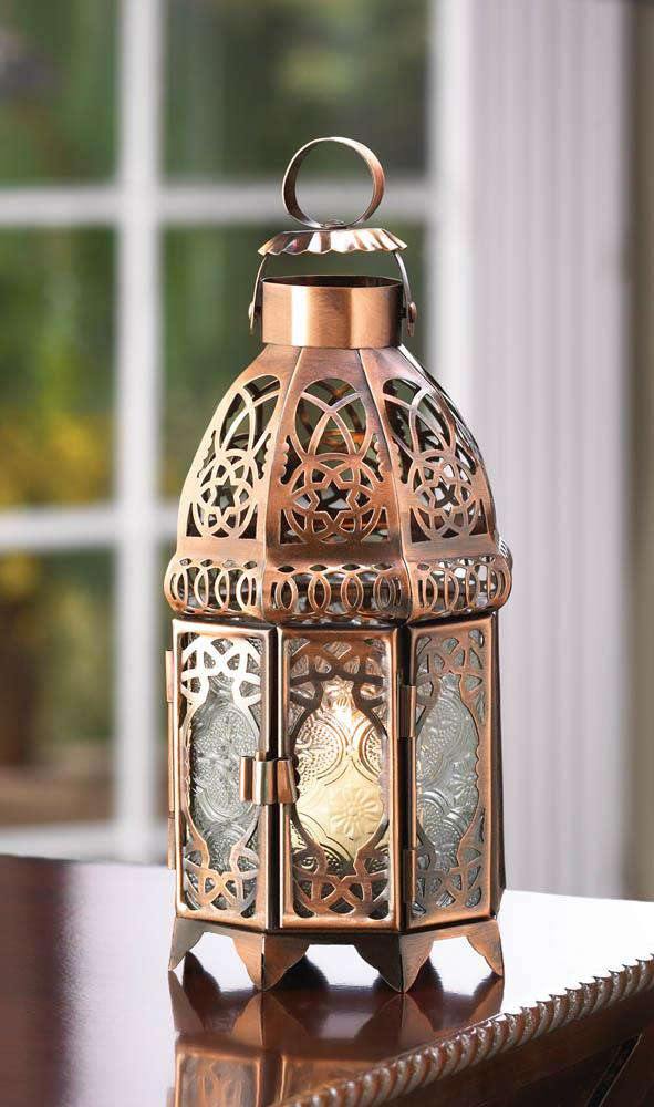 Copper Moroccan Candle Lamp - The Fox Decor